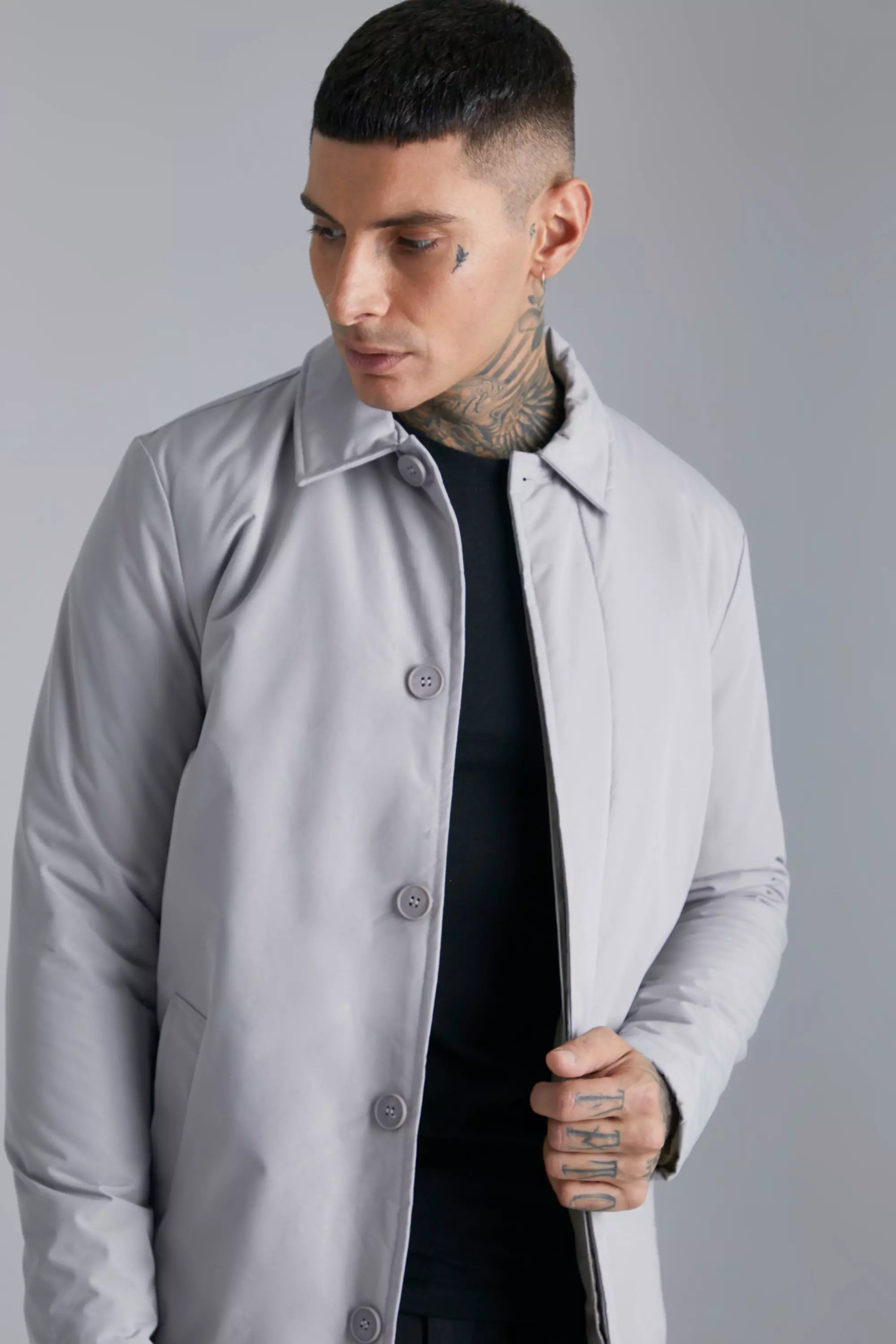 Mens single breasted sale mac coat